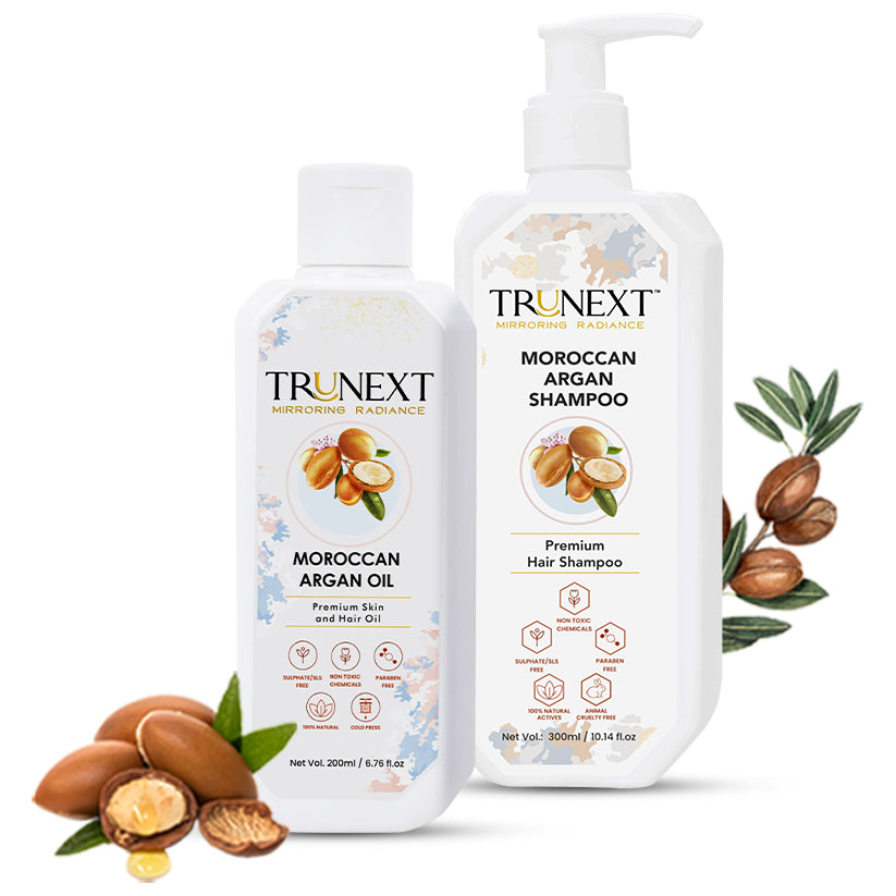 Frizz Free Hair Duo: Moroccan Argan Oil and Shampoo