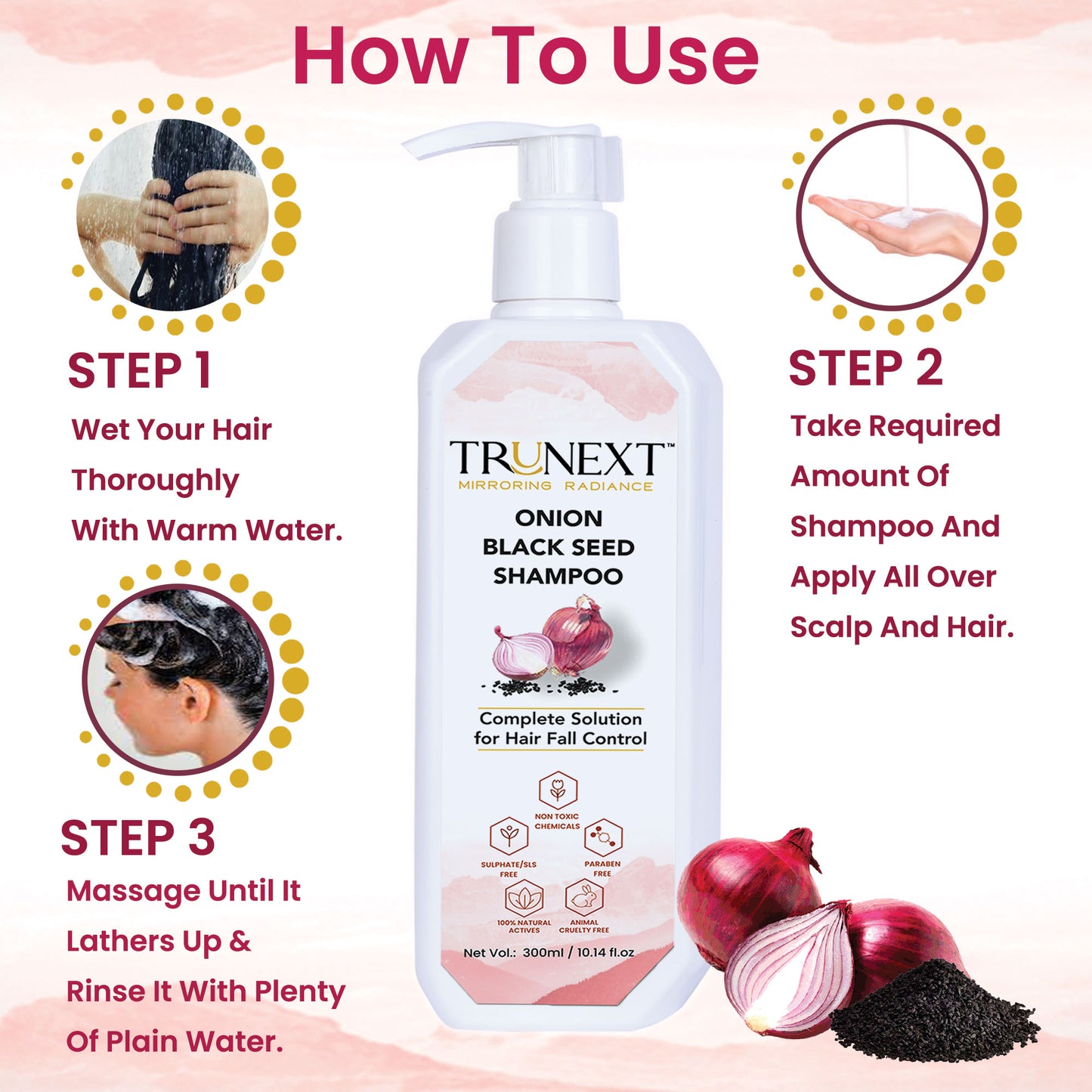 Onion Black Seed Shampoo (300 ml)