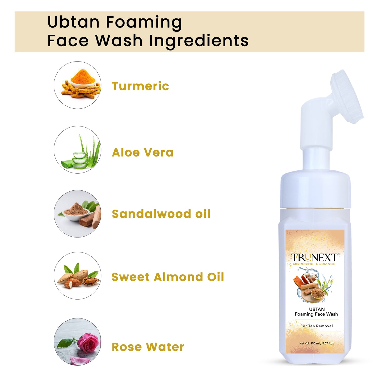 Ubtan Foaming Face Wash (150 ml) For Brightens Skin