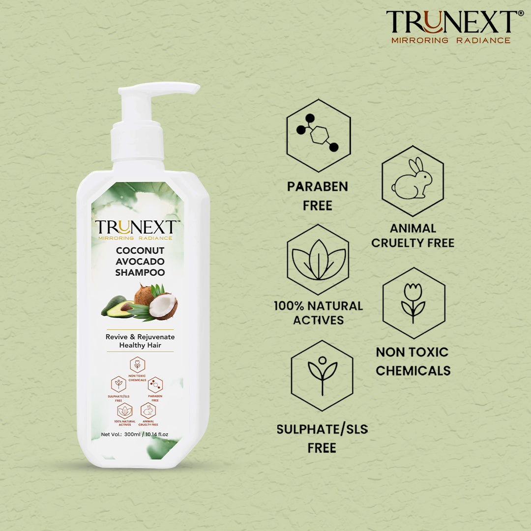 Coconut Avocado Shampoo (300ml) for Prevents Dandruff