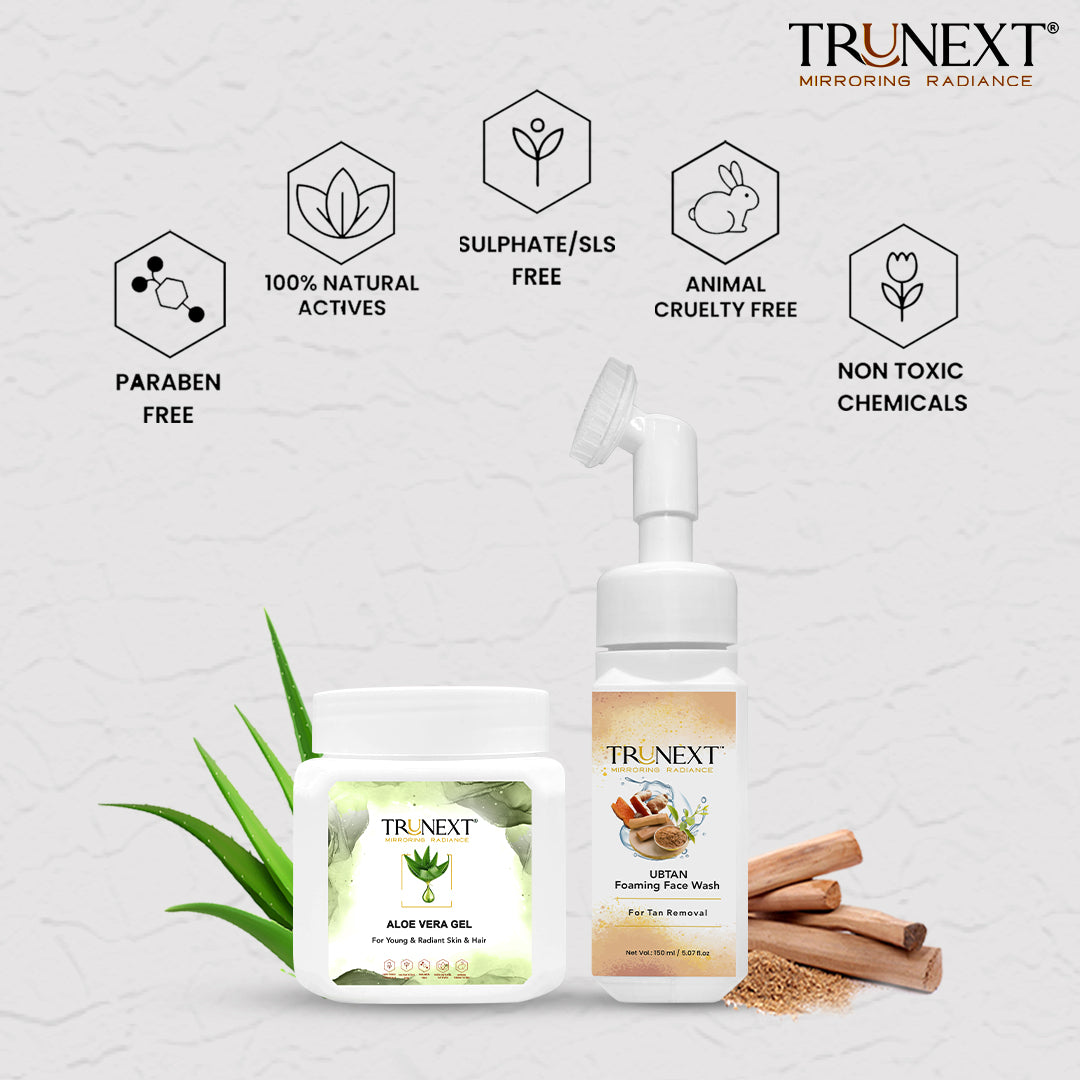 Hydrated Skin Duo: Ubtan Face Wash and Aloe Vera Gel