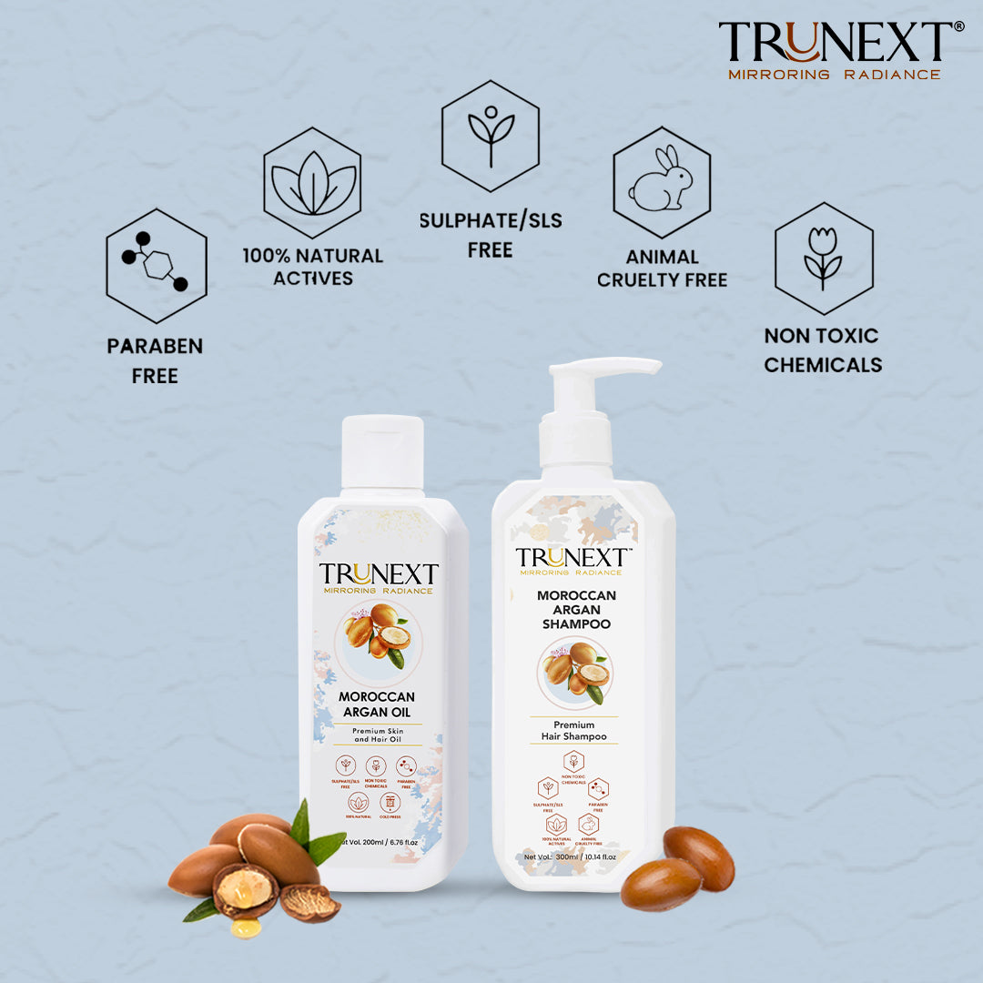 Frizz Free Hair Duo: Moroccan Argan Oil and Shampoo