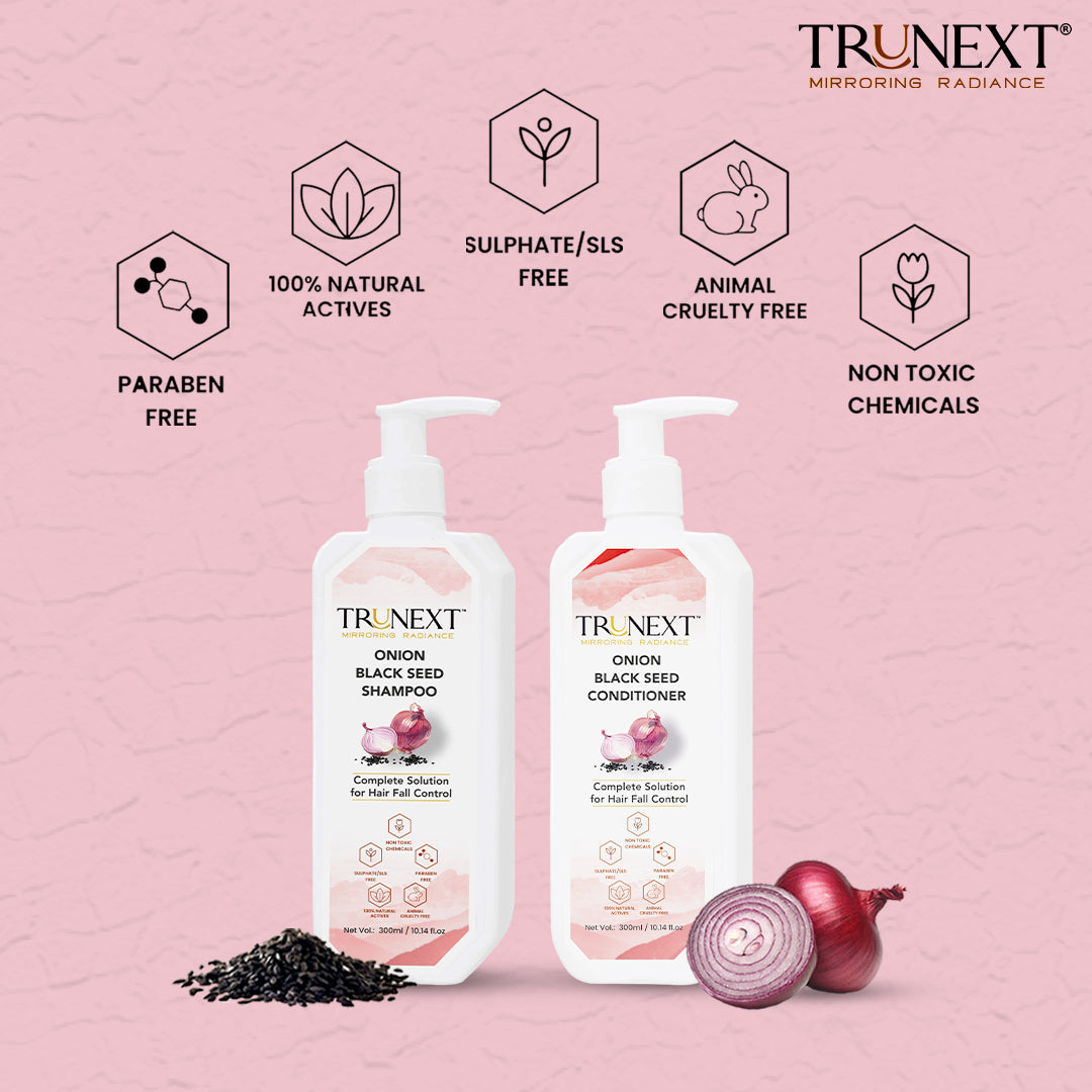 Hairfall Rescue Duo: Onion Black Seed Shampoo and Conditioner