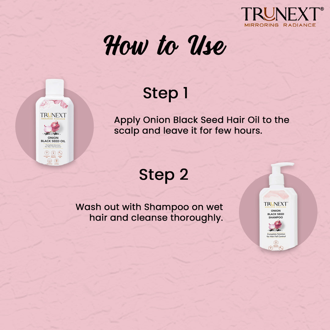Anti Hairfall Duo: Onion Black Seed Oil and Shampoo