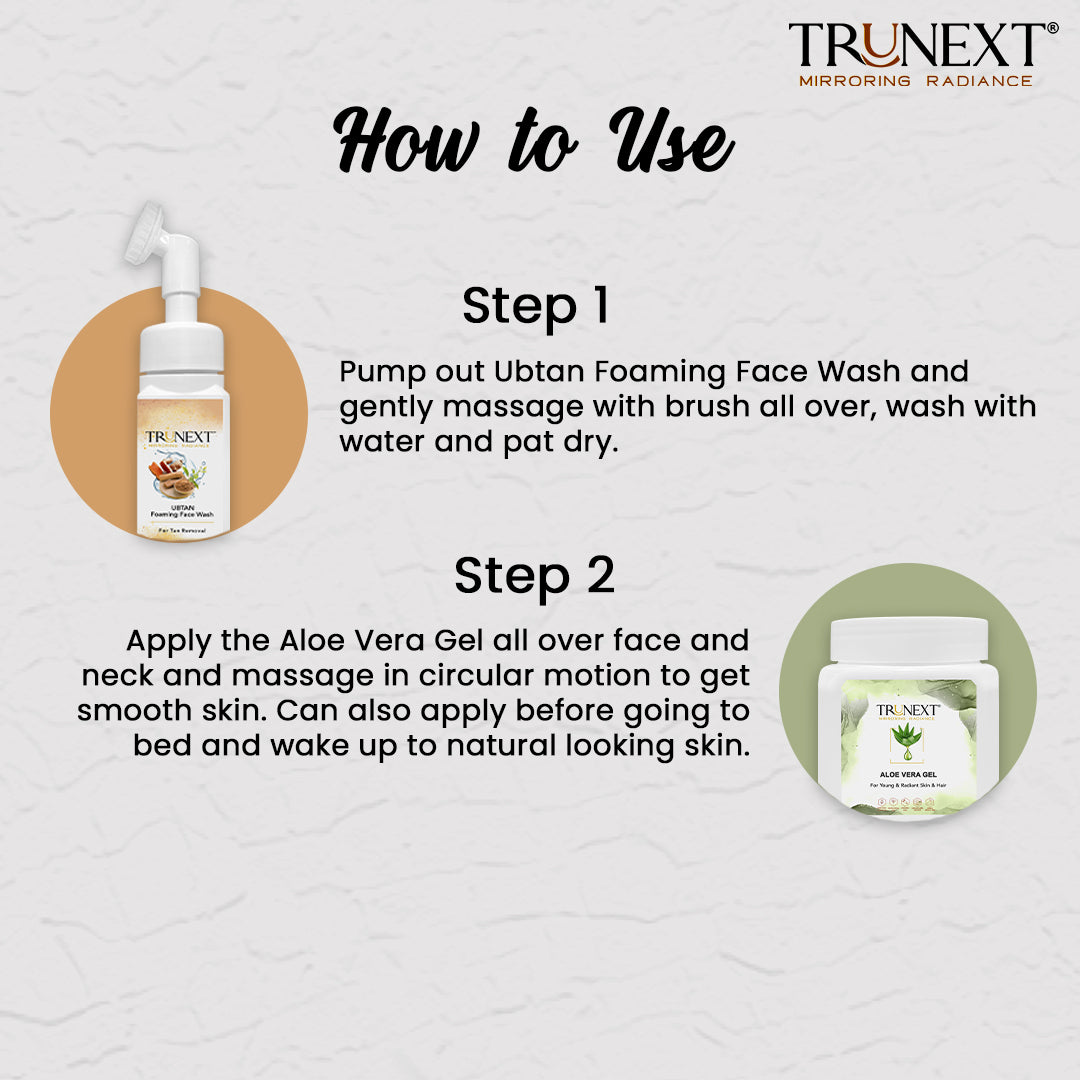 Hydrated Skin Duo: Ubtan Face Wash and Aloe Vera Gel