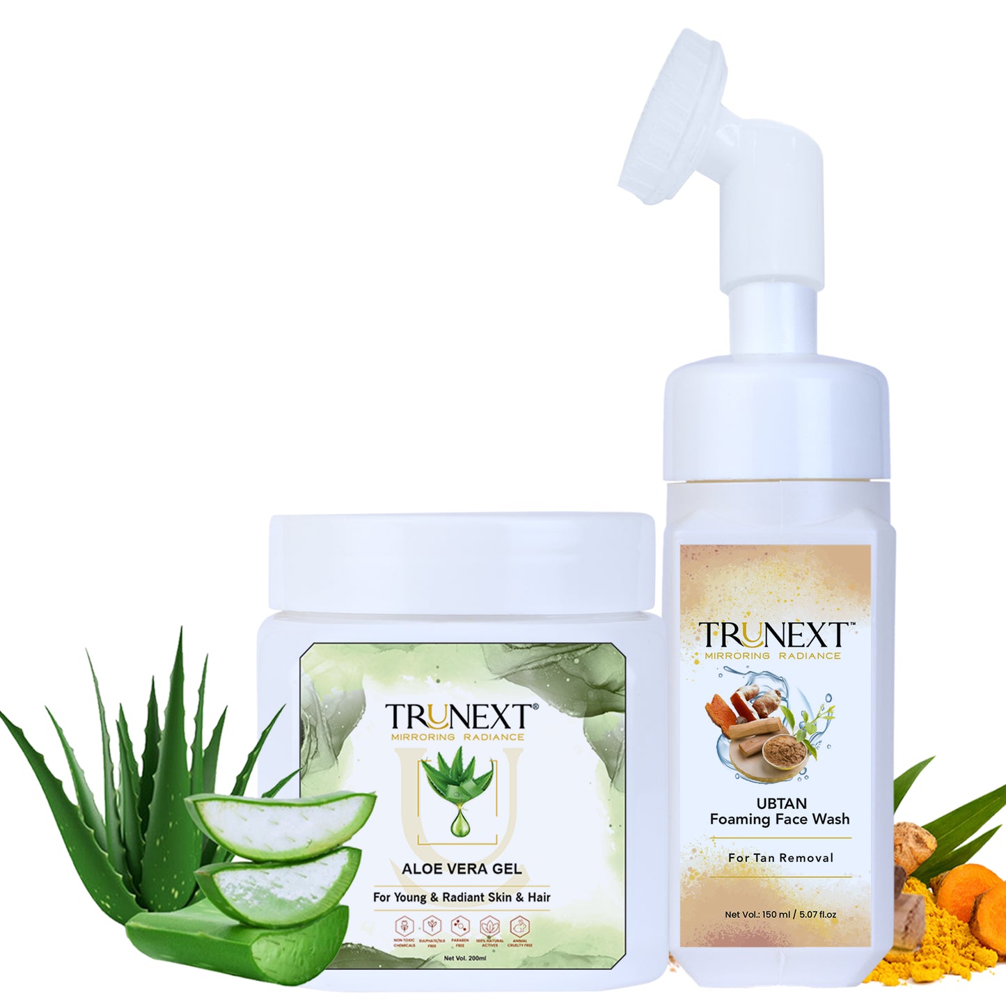 Hydrated Skin Duo: Ubtan Face Wash and Aloe Vera Gel