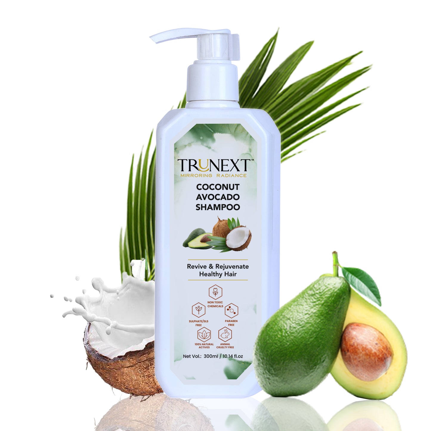 Coconut Avocado Shampoo (300ml) for Prevents Dandruff