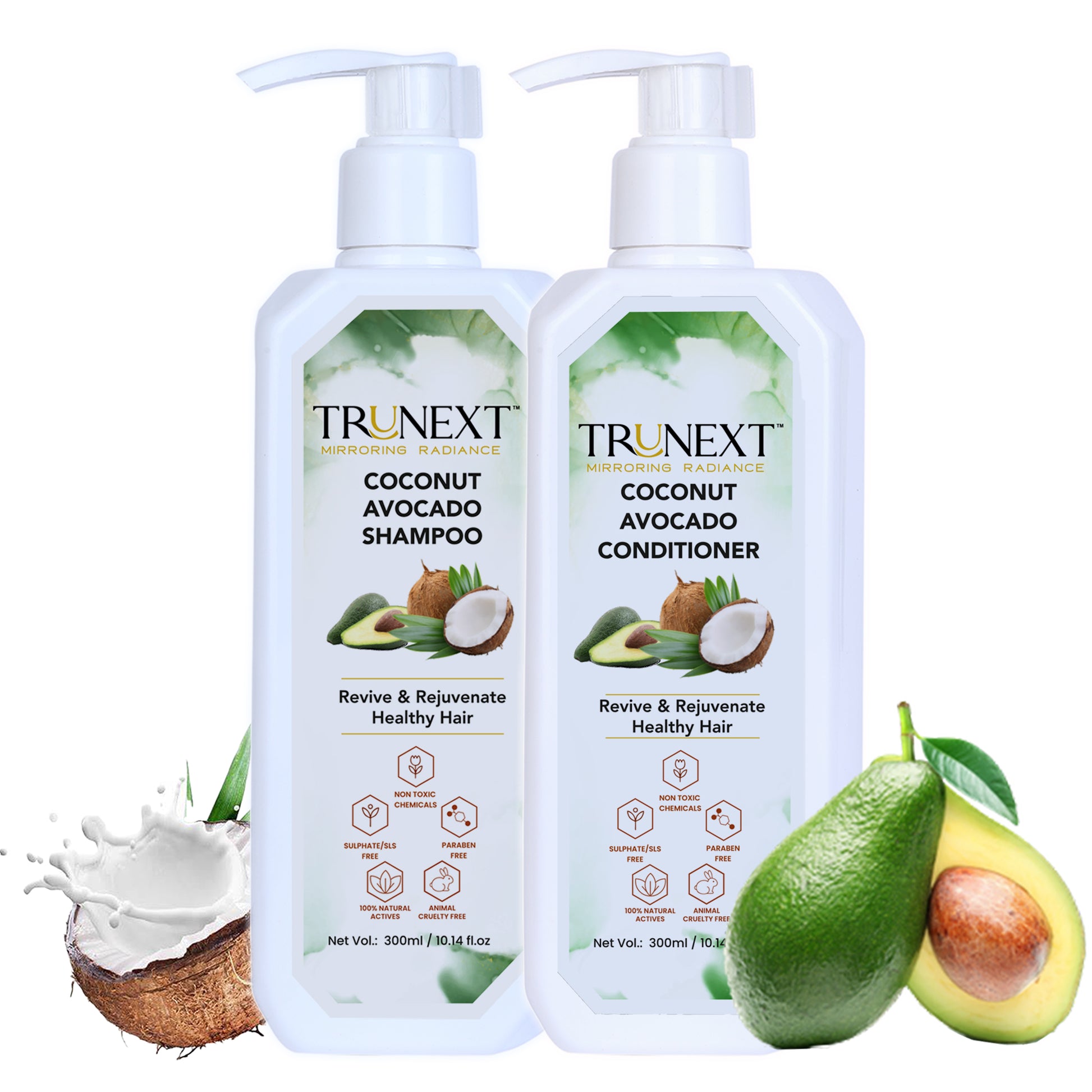 Smooth & Silky Hair Duo: Coconut Avocado Shampoo & Conditioner