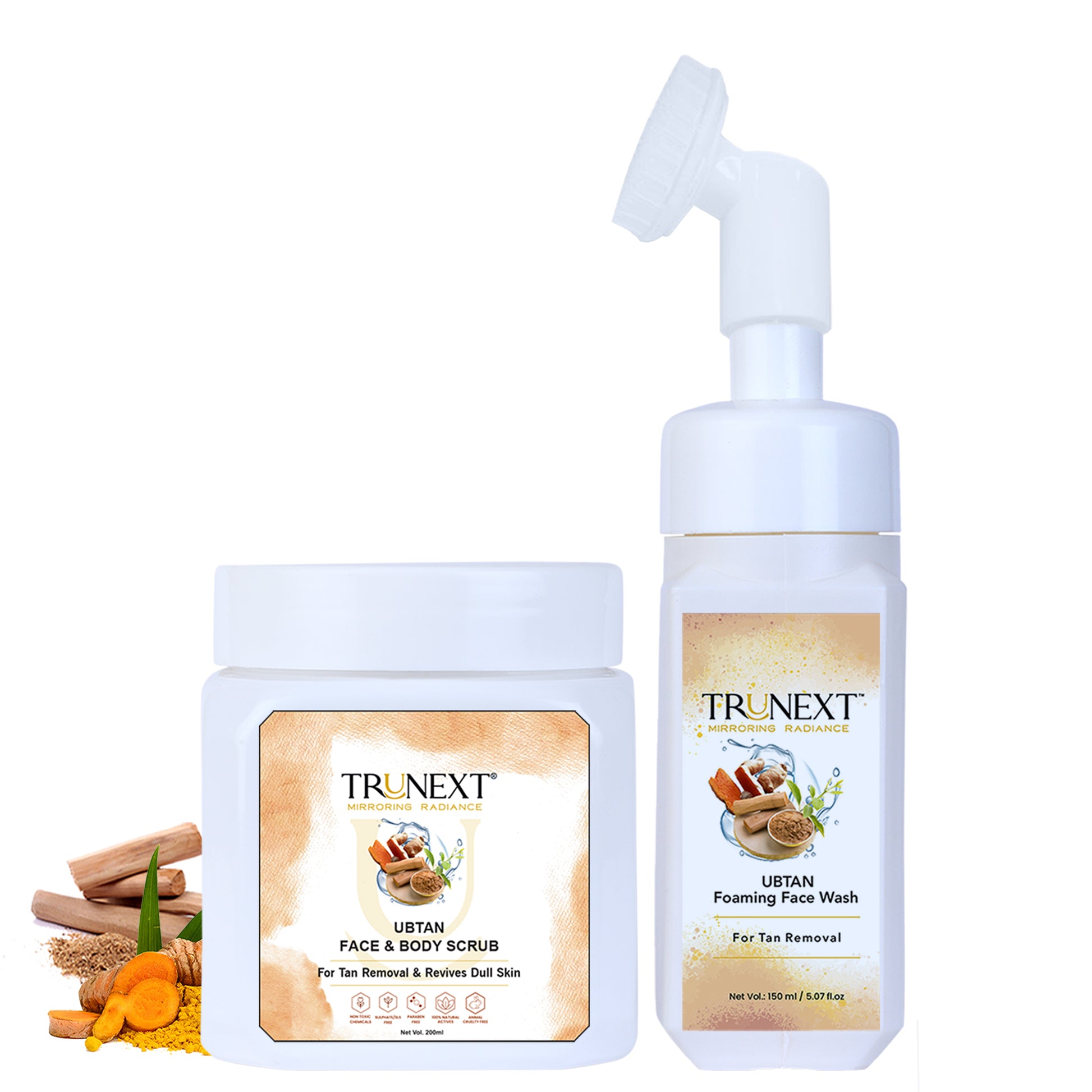 Tan Removal Duo: Ubtan face wash and scrub