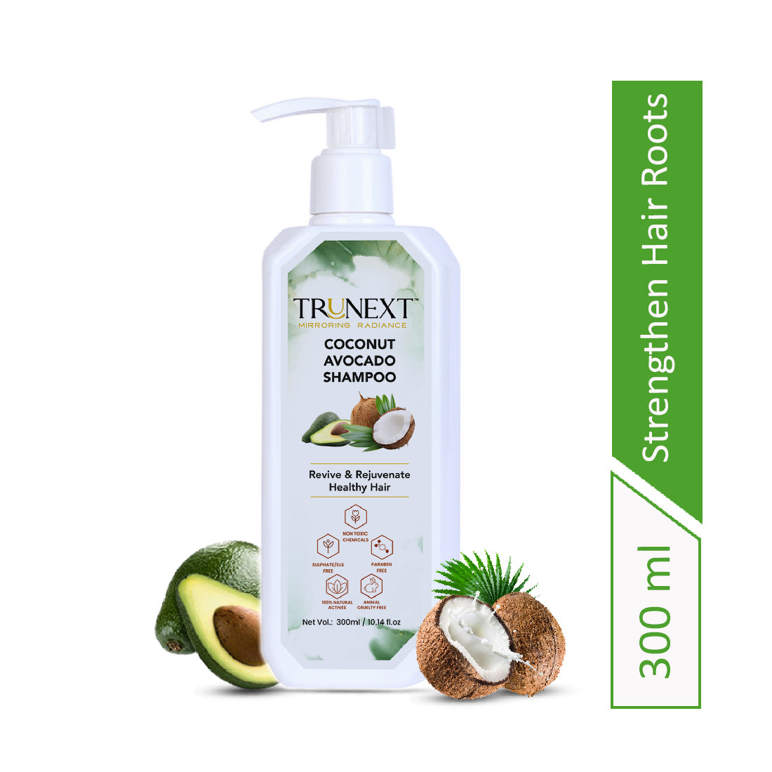 Coconut Avocado Shampoo (300ml) for Prevents Dandruff