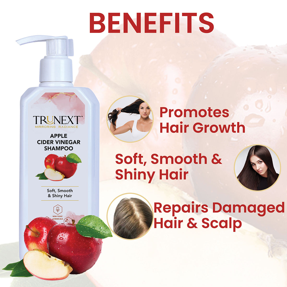 Apple Cider Vinegar Shampoo (300ml) For Dull and Dry Hair