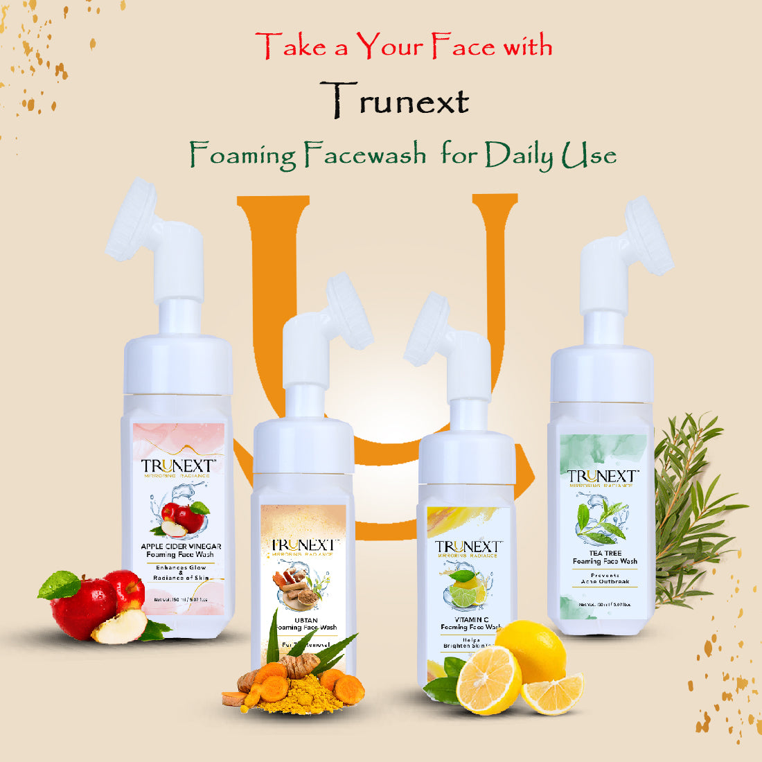 Vitamin C Foaming Face Wash (150 ml) For Brightens skin