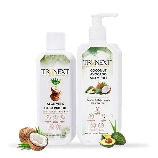 Battle with Brittle Hair Duo: Coconut Aloe Vera Oil and Coconut Avocado Shampoo