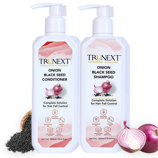 Hairfall Rescue Duo: Onion Black Seed Shampoo and Conditioner